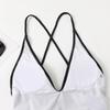Costume da bagno sexy a fascia intera da donna 2023 stile europeo e americano, tinta unita e stampato
