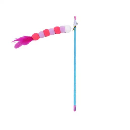 

Funny Kitten Cat Teaser Interactive Toy Rod with Bell and Feather Toys for Cats Teaser Interactive Toy Rod Pet Cats Toys Stick