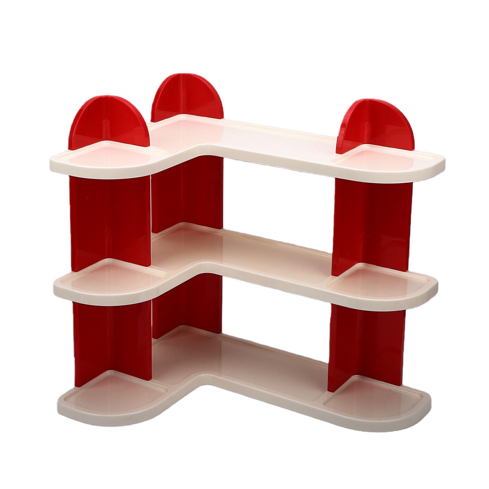 Coffee Station Organizer Multi Tiers Large Capacity Multifunctional Coffee Station Countertop Stand красный