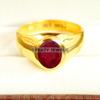 Ruby Oval Cut With 925 Sterling Silver Gold Plated Ring For Men's #B536 JL375684156616
