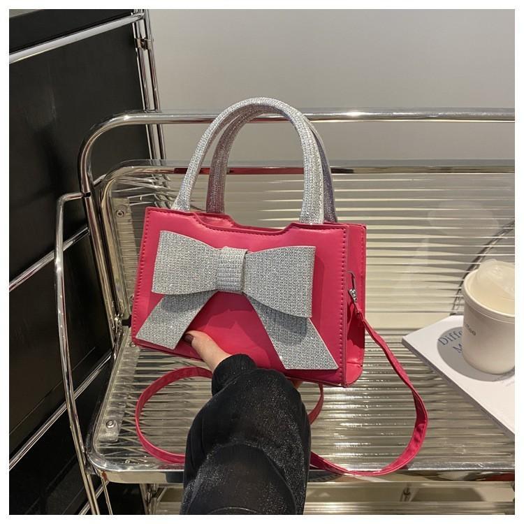 Adorable Korean Style Bowknot Handbag 2024 New Fashion Small Shoulder Bag For Casual And Commuting