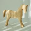 Farmhouse Style Unpainted Horse Statue Handmade Blank Animal Figurine Wooden Horse  Festive Event