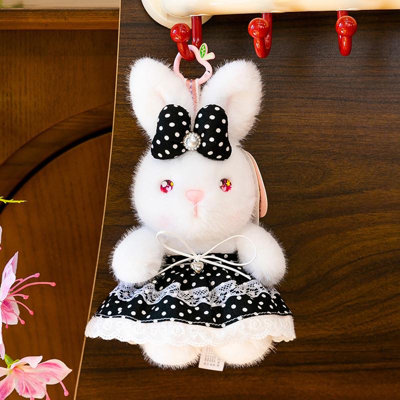 Cartoon Bunny Plush Keychain With Soft Fabric For Girls And Kids Gift