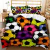 Football Duvet Cover Set Soccer with Fire Abstract Concept Art Design Ball Bedding Set Double Queen King Polyester Qulit Cover