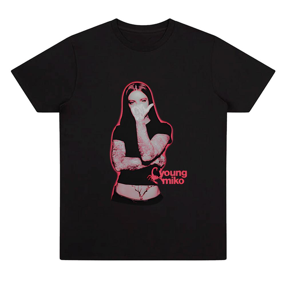 

Young Miko Tee Hip Hop Skateboard Street Pure Cotton T-Shirts Women Men Comfort Breathable Top Fashion Harajuku T-shirt XS