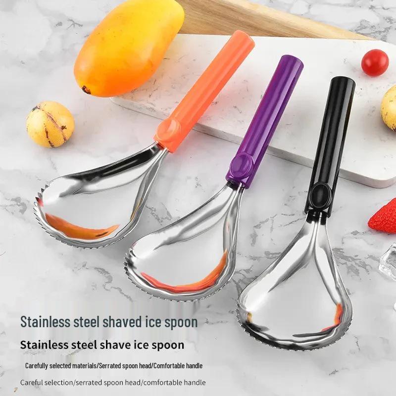 

Эксклюзив для новичков: Ложка-скребок для льда из нержавеющей стали 304 для кухни и ледяной стружки