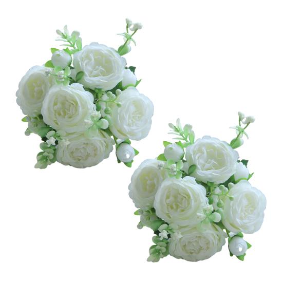 

2 шт. искусственный пион с зелеными листьями 5 вилок реалистичный искусственный шелковый цветок для дома, офиса, вечеринки, помещения, улицы искусственный цветок цветочное украшение