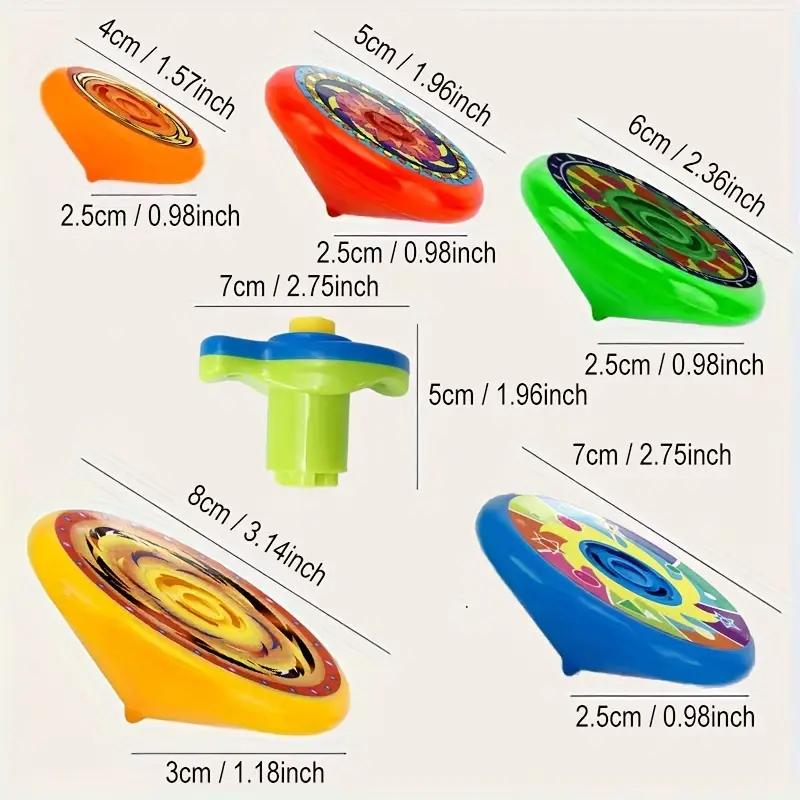 5pcs New Fun Stacking Spinning Top Toy with Colorful Rotation, Multi-Layered Spinning Fun for Boys And Girls To Compete