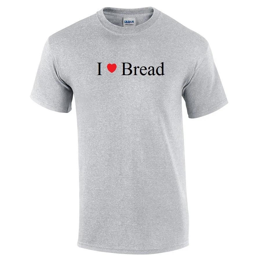 

I Heart Love Bread Mens T-Shirt Cotton Shirt Black White Gray Funny S - 5XL XL