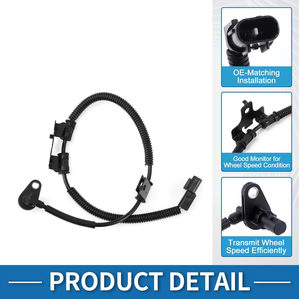 ABSOPRO ABS Snímač rychlosti kola Přední pravý Díl brzdového systému ABS Kompatibilní s Kia Picanto Snímač, Snímač ABS, Číslo 9567007110/818043114,