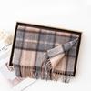 Autumn and Winter New British Style Pure Cashmere Scarf Plaid Scarf Men's Warm Neck Protector Couple Style