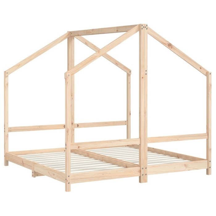 VidaXL Bed Frames for Children, Double Bed for Children, Indoor Bedroom House Bed, Modern, Brown 2x(80x160) Cm 3200595