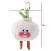 Cute Funny Vegetable Keychain Plant Key Ring Garlic Pendant Garlic Plush Doll  Backpack Pendant