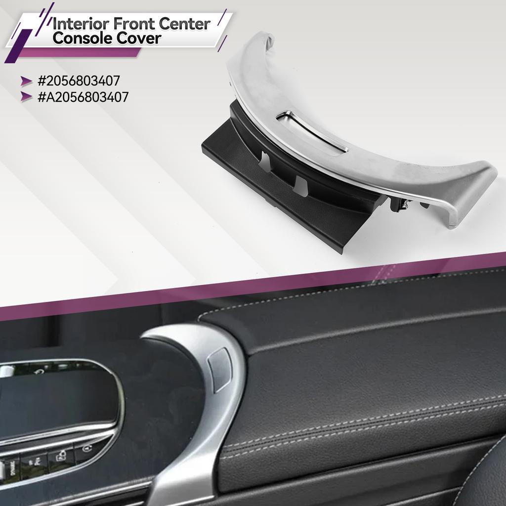 Car Chrome Center Console Armrest Switch Button Trim Cover Fit For BENZ C GLC W205 W253 C200 C230 GLC300 2056803407 A2056803407