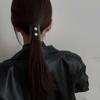 Hair Barrette PU Leather Hair Band Korean Style Hair Cuff Ponytail Holder Women's Hair Clips