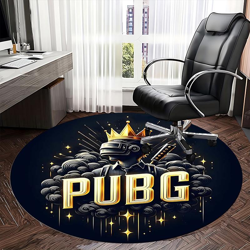 

PUBG Король, Килимок для VR-ігор, Круглий килим, Офісний килим, Можна прати в машині, Нековзкий, Підходить для віталень, спалень 120cm