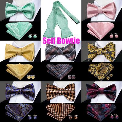 Moda Erkek Kendi Papyon Mendil Kol Düğmeleri Seti Erkek Takım Elbise Papyon Seti