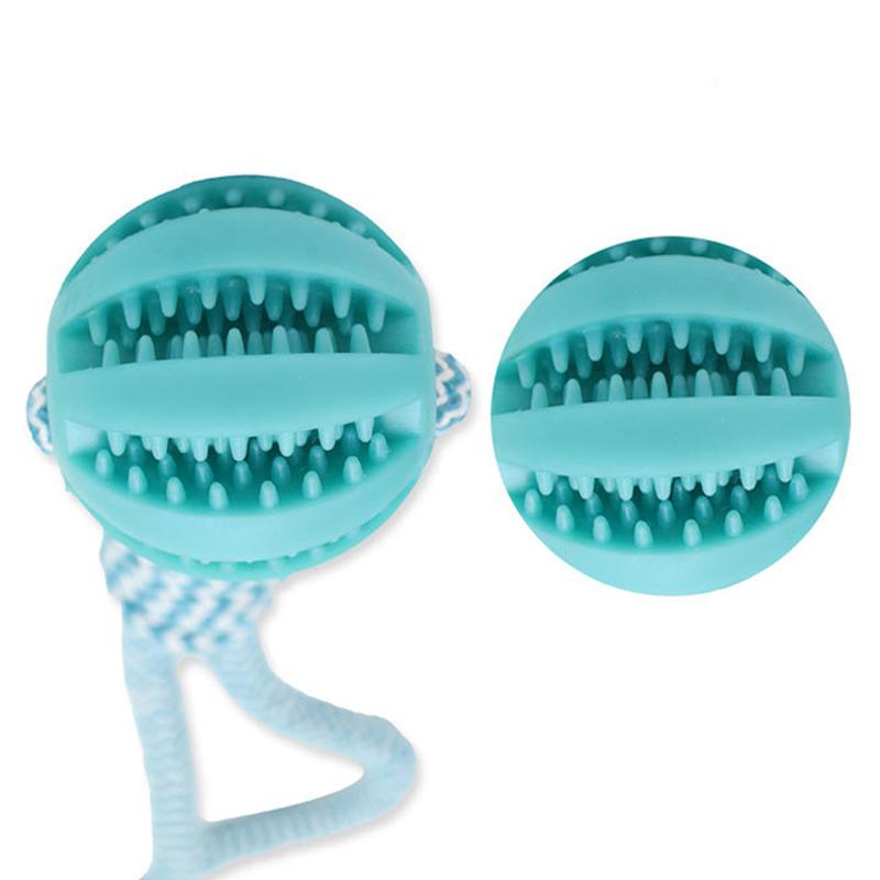 Pet Rubber Leaking Balls Toy  for Small Large Dogs Treat Balls with Rope Puppy Chewing Bite Resistant Toys Dog Accessories