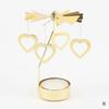 Carousel Candle Holder Gold Metal Candlesticks Room Decor Cake Rotating Candle Stand Home Decoration For Valentine's Christmas