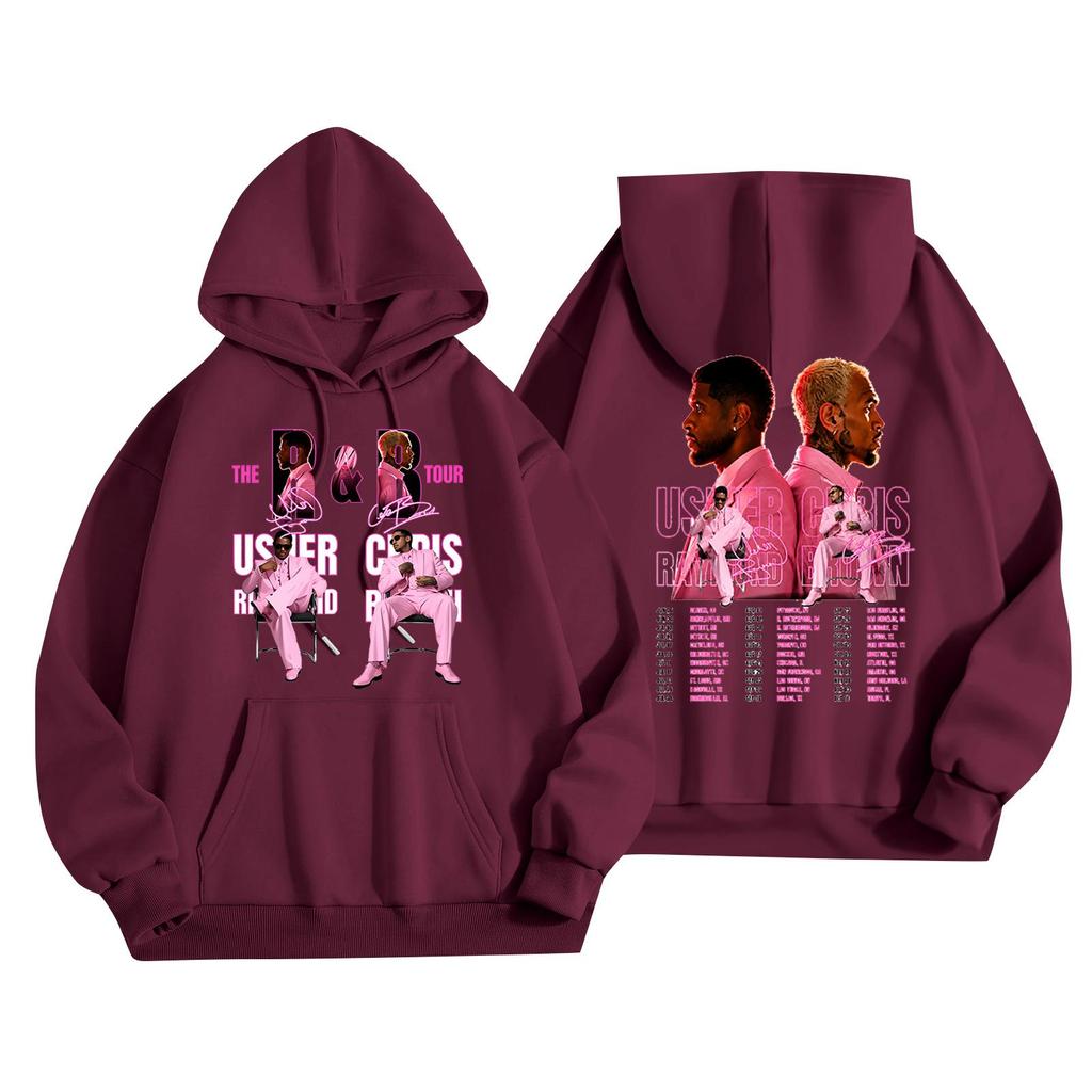 Unisex Casual Letter Print Hoodie Long Sleeve Loose Fit Sweatshirt for Men and Women