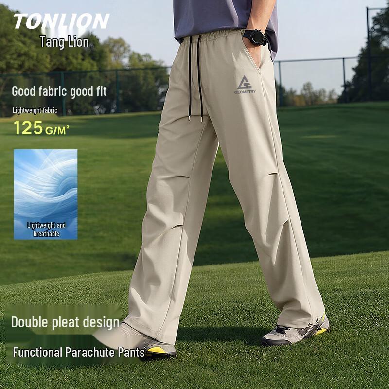 TonLion Men s Summer Ice-Feel Loose Straight Casual Pants L