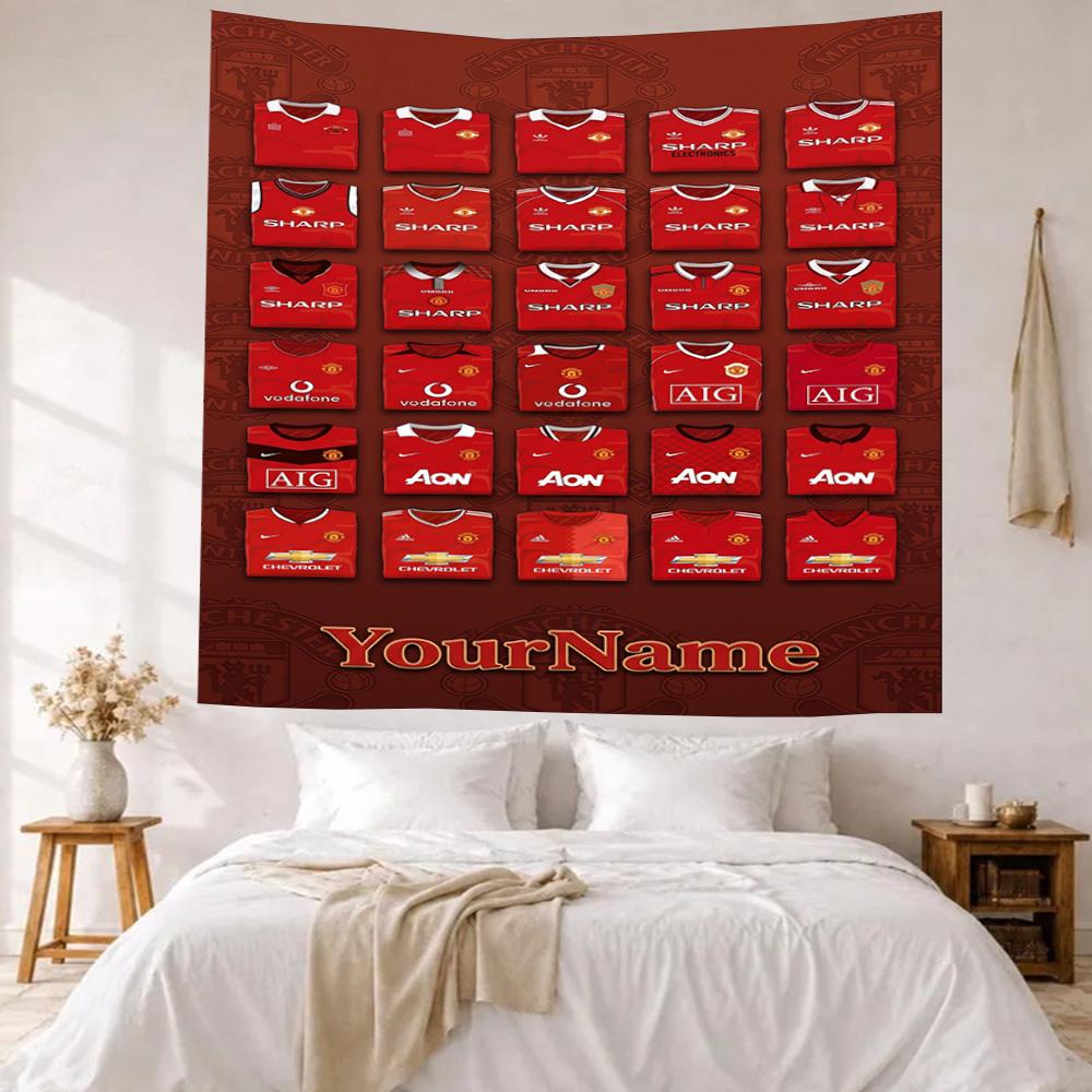 Manchester Custom Your Name Wall Decor Tapestry Art For Pet Memorial Birthdaywedding Party Backdrop Family Gift