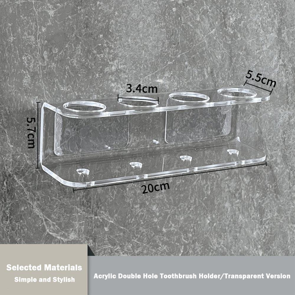 Acrylic Electric Toothbrush Holder 2/3/4 Holes Wall Mounted Toothpaste Storage Rack Toothbrush Stand Bathroom Accessories