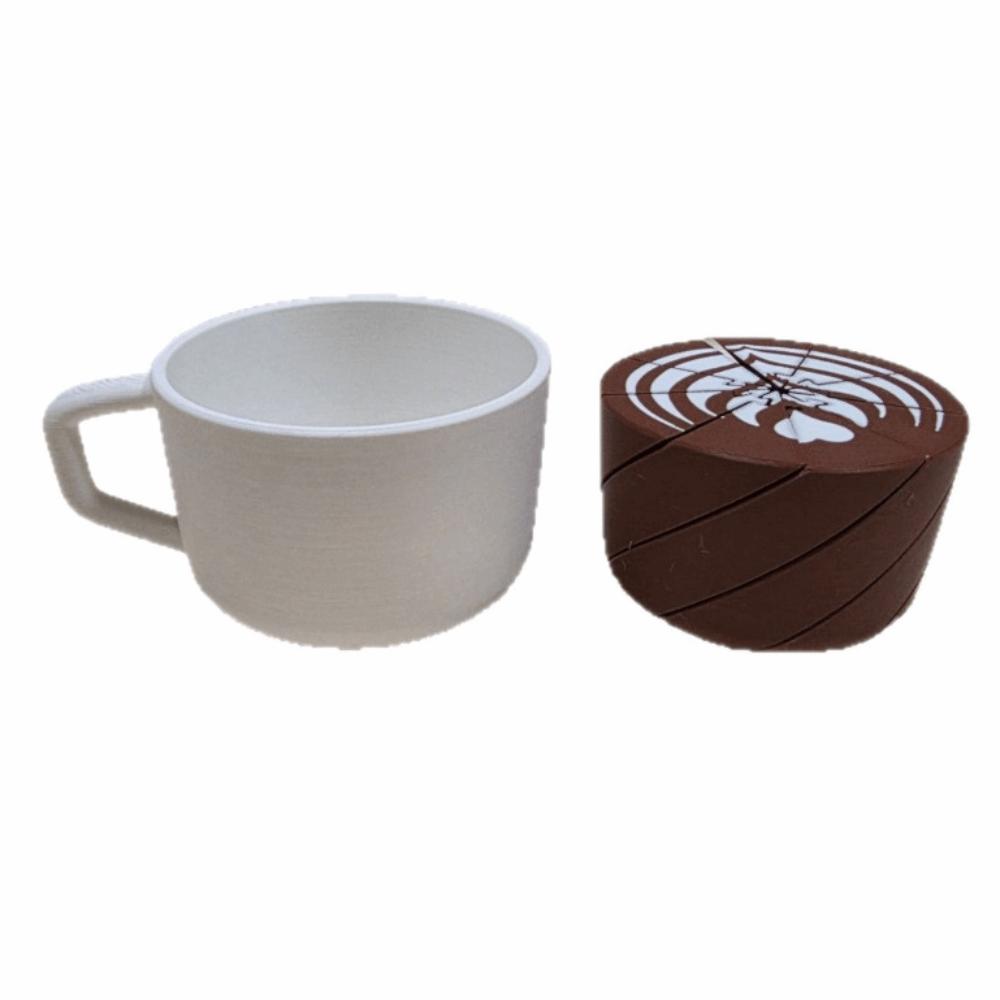 Mini Sculpture 3D Printed Coffee Spill Fidget Coffee Cup Sensory Toy Desktop Decoration кофейный