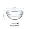 ZISIZ Transparent Round Plastic Bowls - 5 Pack