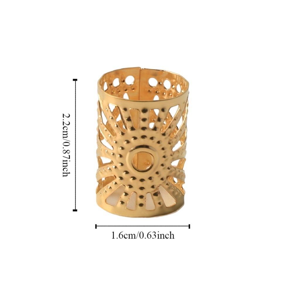 5pcs Hair Braiding Dreadlocks Beads Dread Locks Hair Braid Tubes Hollow Out Hair Ring  for Braids
