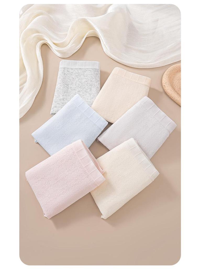 10A Seamless Women's Pure Cotton Antibacterial Plus Size Briefs with Extended Crotch & Breathable Design