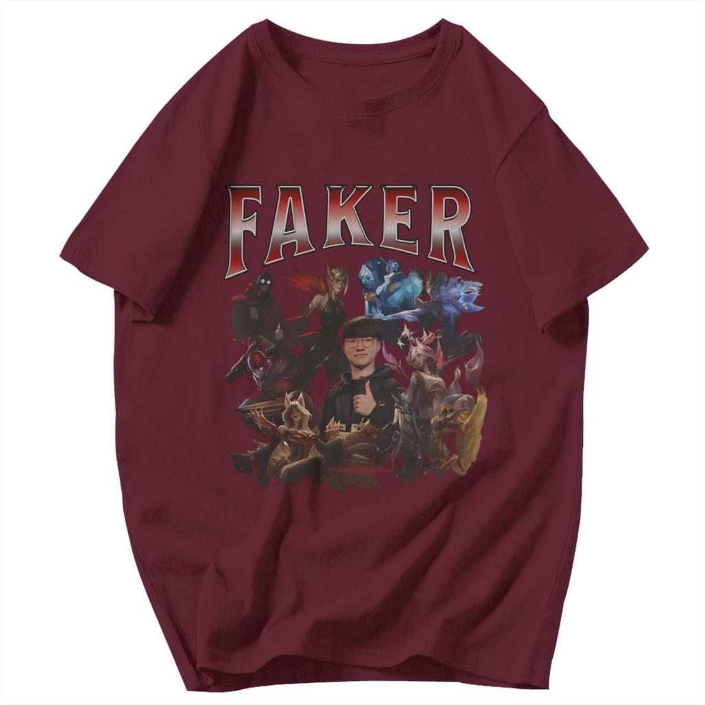 Men T Shirt Faker Trending Summer Y2K Graphic Quality Unisex Clothes T Shirts