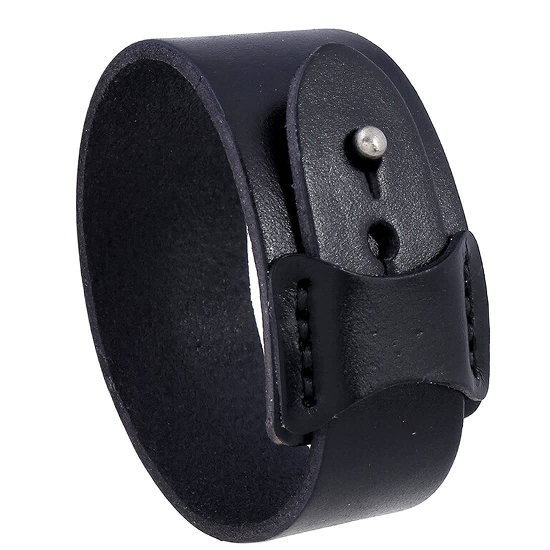 

Studded Leather Bracelet for Leather STB328BK [Green Piercing] (L) Men, Black, Bangle, Bracelet, Accessory, Jewelry, Bangle, Wide, Thick, чорний