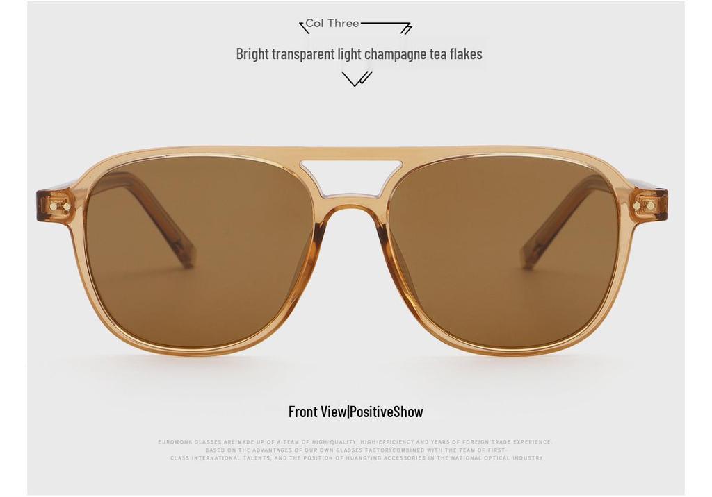 2026 Polarized Double Bridge Sunglasses: Slim Face Effect, Unisex Design, Lightweight Sun Protection