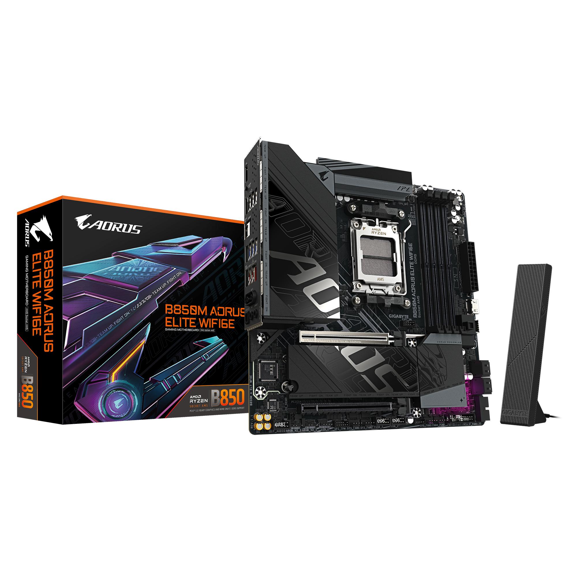 Gigabyte Motherboard B850m Aorus Elite Wifi6e Amd B850 Sockel Am5 Ddr5 Micro-Atx Wifi 6E 2.5Gbe M.2 Raid - Bild 9