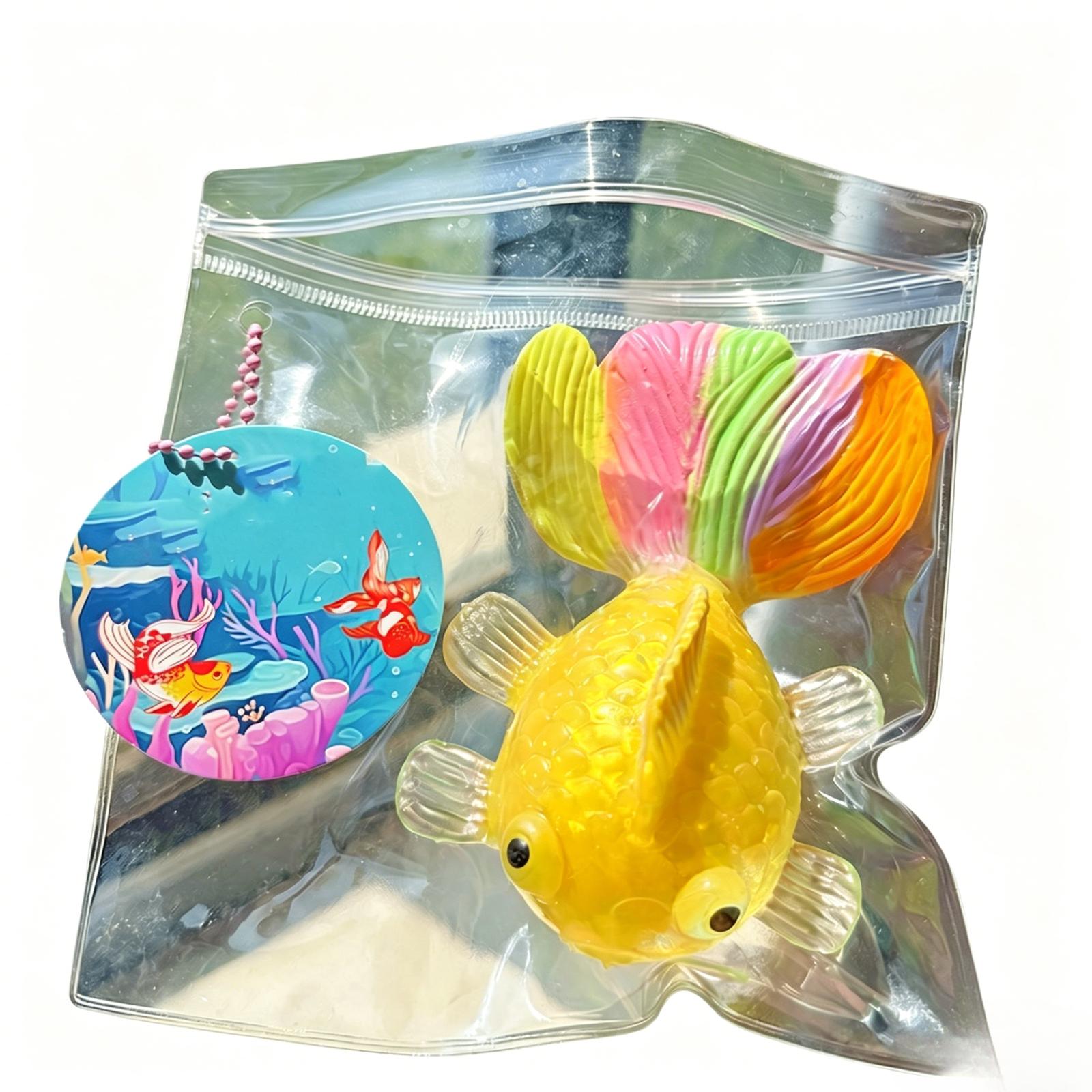 

Squishy Fish Squeeze Toy Soft Stress Relief Sensory Toy Slow Rising Material Durable and Reusable for Kids and Adults One Size жовтий