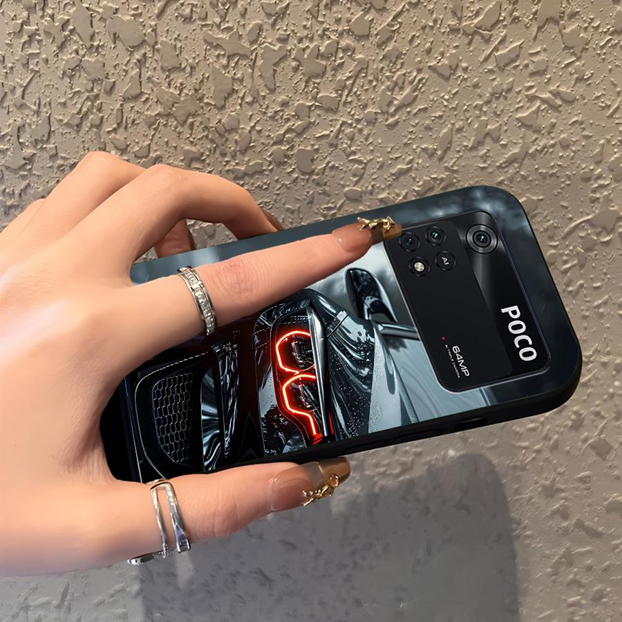 Hülle für Xiaomi Poco F8 X3 X4 X5 X7 Pro F3 C71 C75 M5 F1 M3 M4 M7 Pro C50 C61 Funda Handyhülle Coole Autolichter