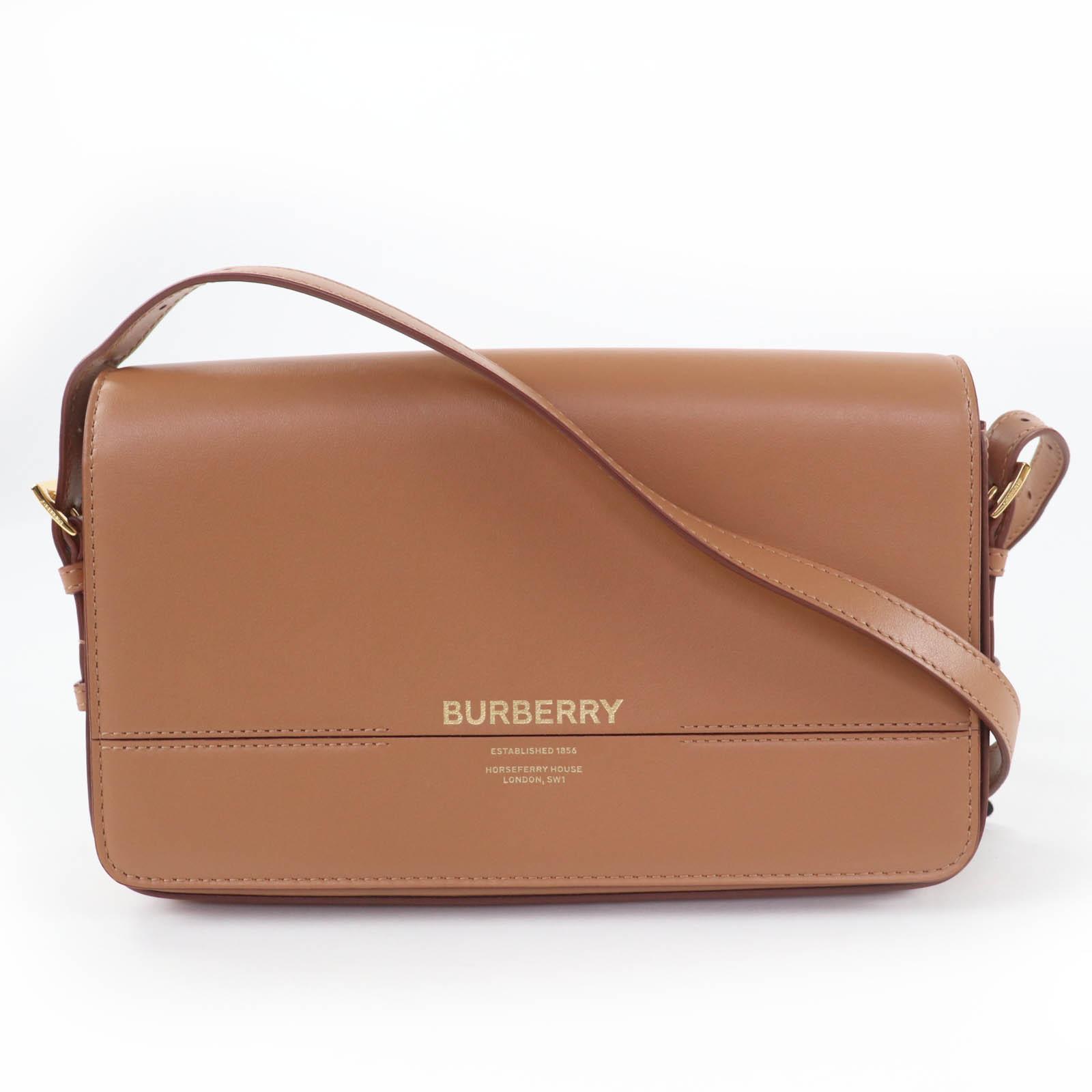 

Excellent BURBERRY Shoulder Bag Grace logo leather Brown leather Women Used