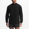 Mens Bodybuilding Sporting Workout Oversized High-neck Long Sleeve Tshirt Breathable Fitness Fashion Clothing Fashion T Shirt