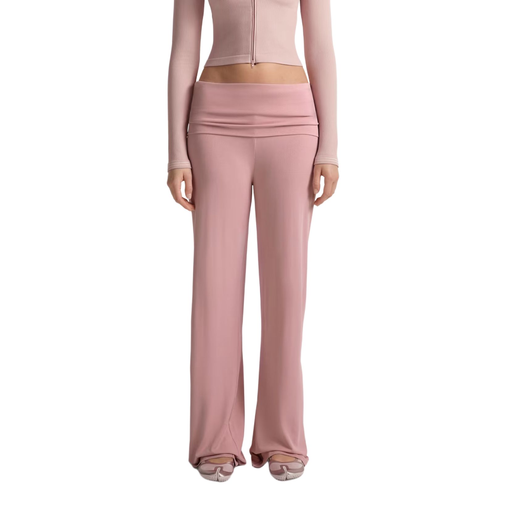 Nike × SKIMS Lightweight Stretch Knit Wide Leg Casual Pants Women bottoms PTLEG10176W-HIM XS