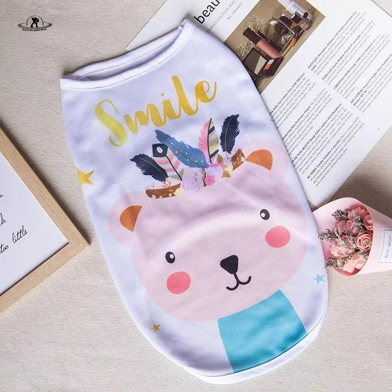Cartoon-Welpen-Hundeweste, Sommer-Haustierkleidung für kleine Hunde, Chihuahua, Yorkshire, Malteser, Shirts, Hunde, Haustiere, Kleidung, Katzen-Outfit