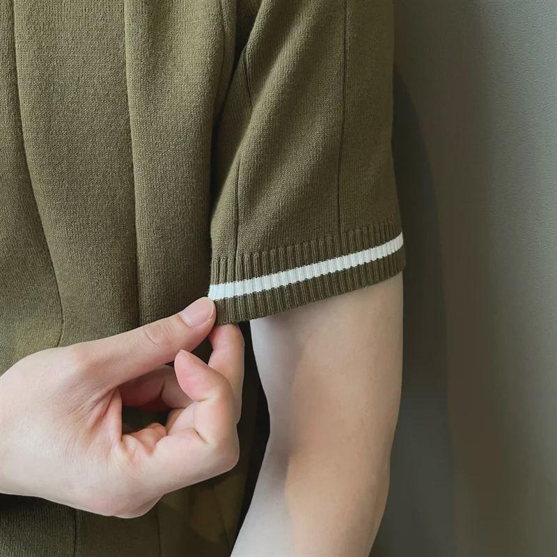 Men’s Trendy Hong Kong Style Short-Sleeve Polo Shirt – Versatile, Loose-Fit Summer T-Shirt