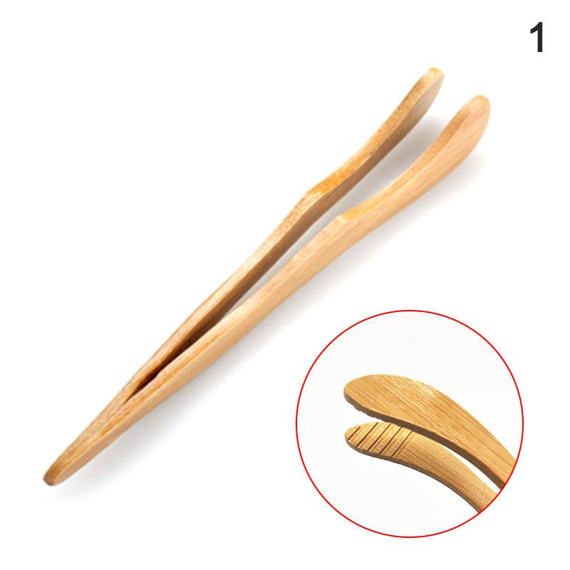 18Cm Wooden Tea Tweezer Bacon Tea Clip Tongs Bamboo Kitchen Salad Food Toast