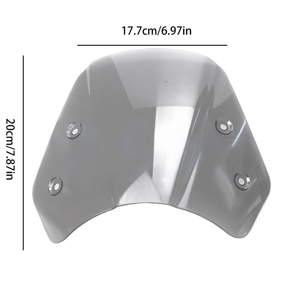 1PC Motorcycle Windshield Windscreen Wind Deflector Round Headlight Streamlined Aerodynamic Console Extension for Riding Highway