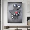 Metal Figurines Wall Art Pictures Print On Canvas Art Lover Posters and Prints Portrait Paintings Home Decor Unframed