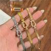 Horseshoe Buckle Bracelet Light Luxury Versatile High-end Design Full of Diamond Jewelry