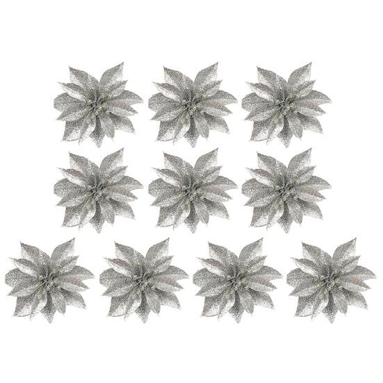 Ψεύτικο λουλούδι εντυπωσιακή ευρεία εφαρμογή Συμπαγές διπλό στρώμα Poinsettia Χριστουγεννιάτικο τεχνητό ντεκόρ για φεστιβάλ