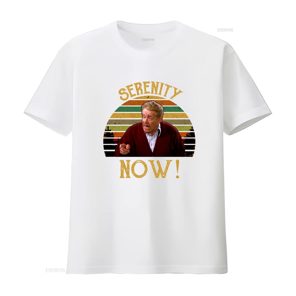 Vintage Retro Serenity Now Zabawny Cytat z Seinfelda Franka Costanzy Nadruk Casualowa Koszulka Vintage Streetwear Wszechstronny