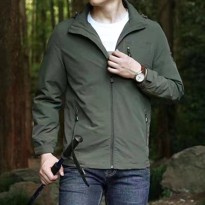 Fleece Thickened Jacket Men's Jacket Cotton Clothes Men's Loose Stand-up Collar Jacket Autumn and Winter