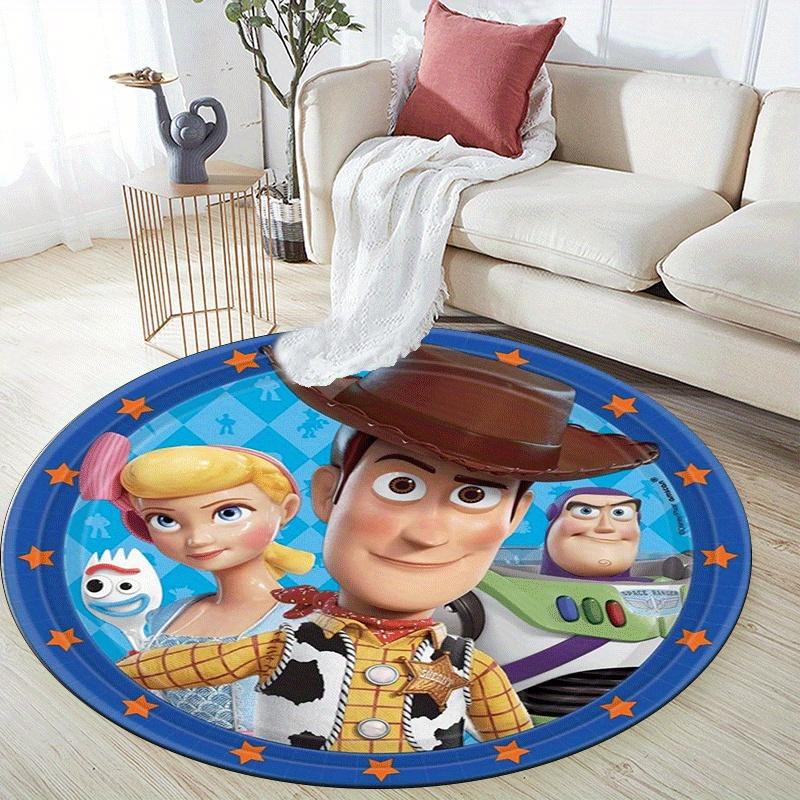 1pc Toy Story Round Area Rug,Non Slip,Machine Washable Polyester Carpet for Living Room,Bedroom Decor
